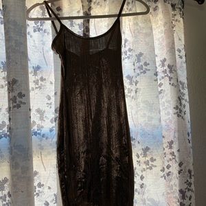 Pretty little thing gold metallic mini dress.